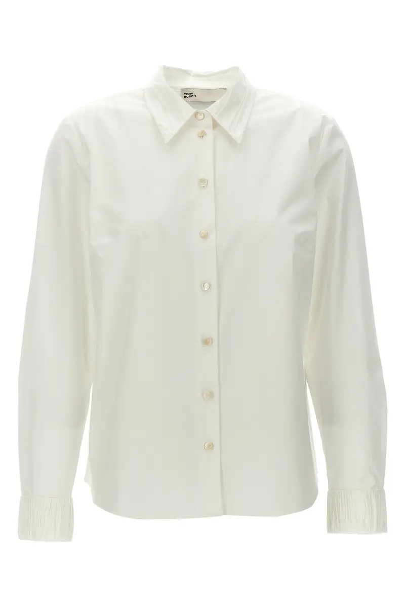 Camicia Dettagli Plissè Bianco