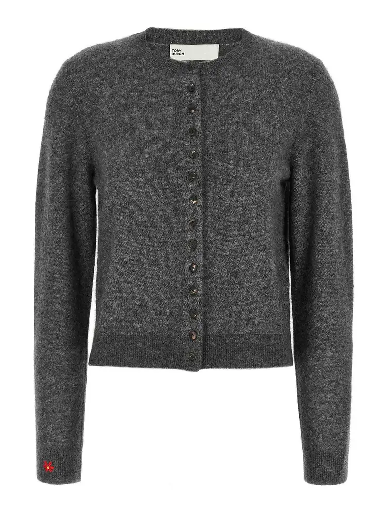 Cardigan ricamato Grigio