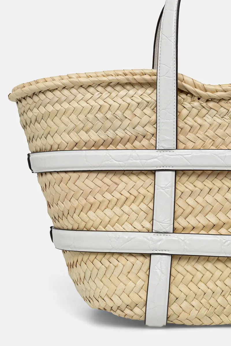 cestino da spiaggia Ella Straw colore beige 169398-100 miniatura 3