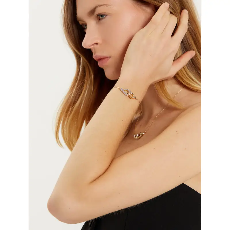 Collana Tory Burch Interlocking Wishbone Pendant 161070 Oro