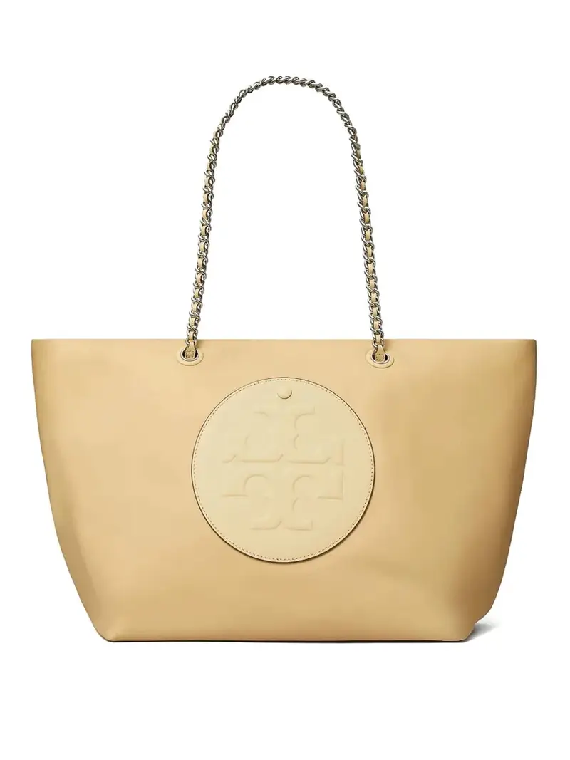 Ella Chain Zip Tote Praline Beige