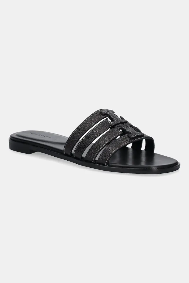 infradito in pelle Ines Cage Slide donna colore nero 158616-006