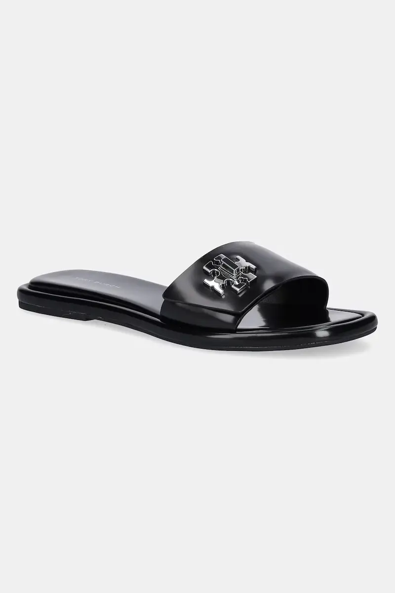 infradito in pelle T Lock Slide donna colore nero 164676-006