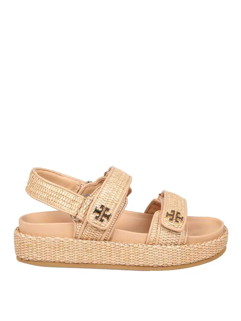 Kira Sandalo Sport In Rafia Colore Naturale Beige