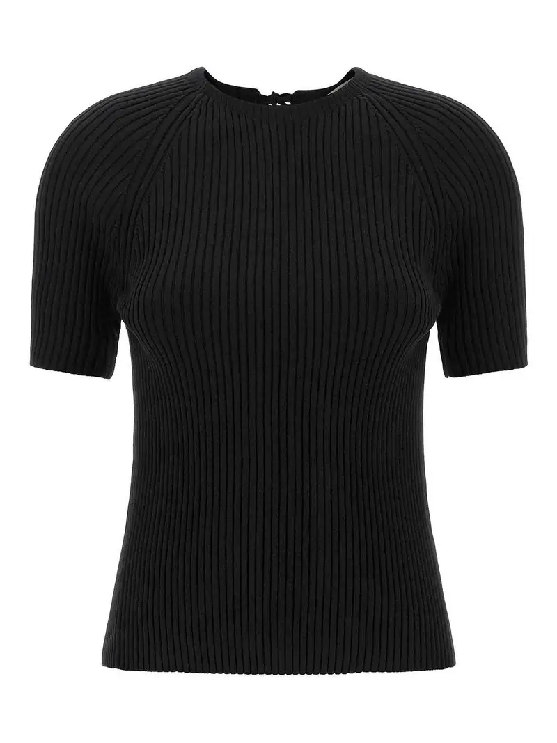 Maglione di chiusura di schiena Nero