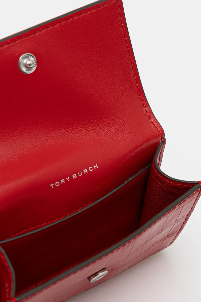 portacarte Kira Croc Flap Card colore rosso 174403.600 miniatura 3