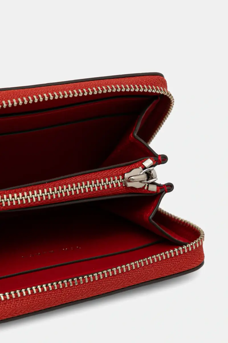 portafoglio in pelle Kira Croc Small Zip donna colore rosso 174401.600 miniatura 3