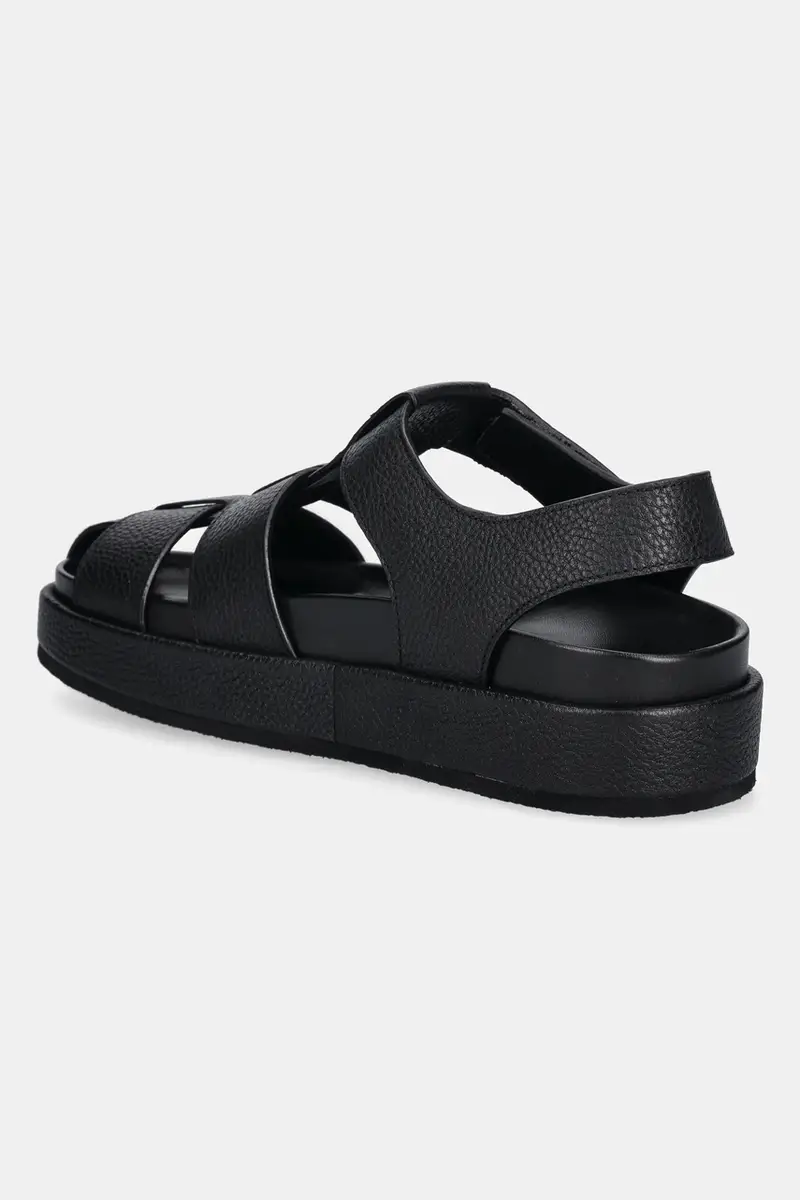 sandali in pelle Kira Fisherman Sport Sandal donna colore nero 170584-006 miniatura 3