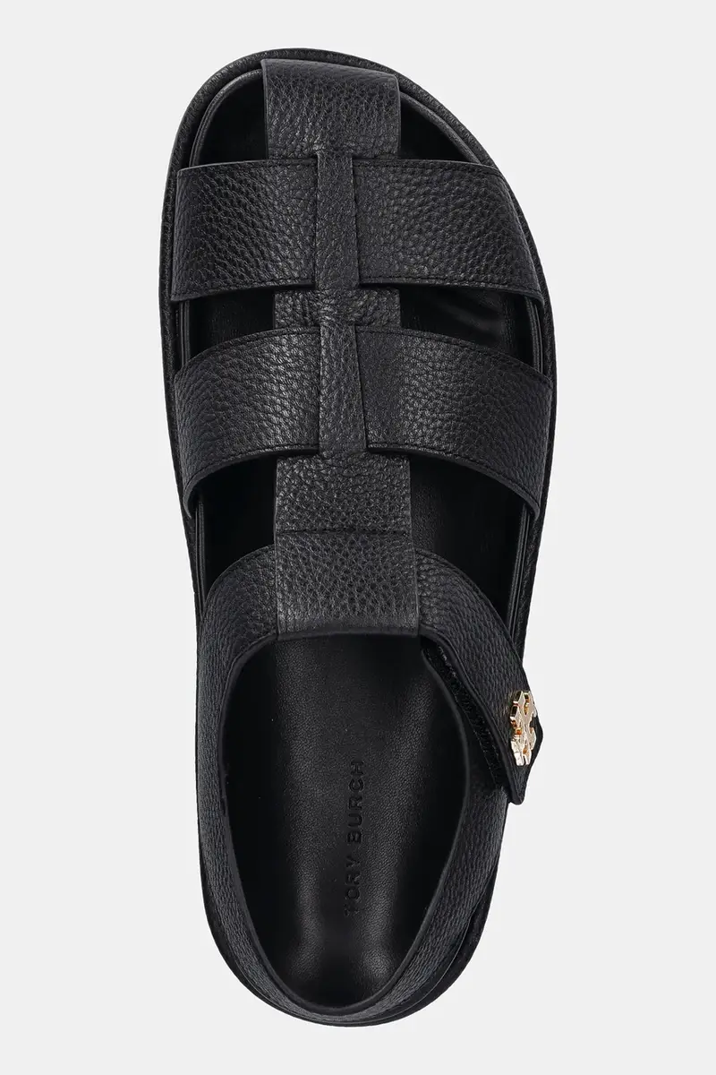 sandali in pelle Kira Fisherman Sport Sandal donna colore nero 170584-006 miniatura 4