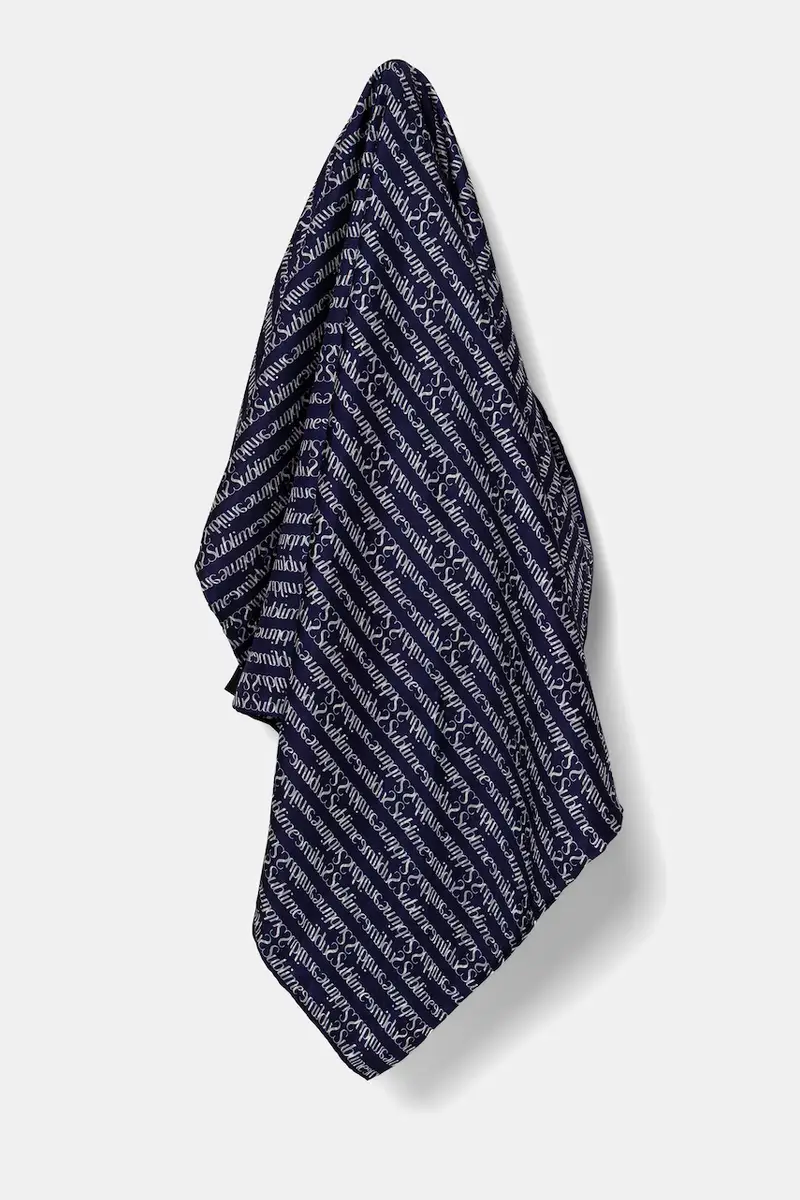 scialle in seta T Monogram donna colore blu 166713-401