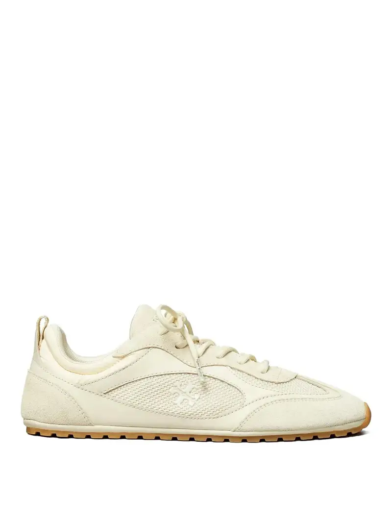 Sneaker da campo color crema chiaro Bianco