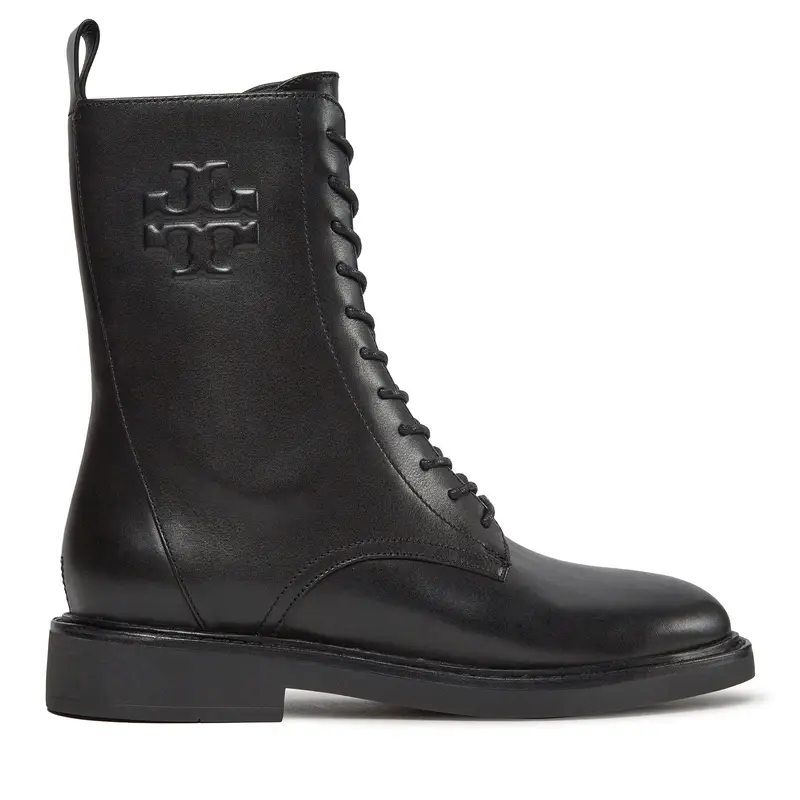 Stivaletti Tory Burch Double T Combat Boot 154336 Nero