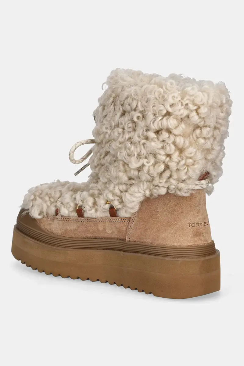 stivali da neve Mellow Shearling Lace Up Boot colore beige 170577.200 miniatura 3