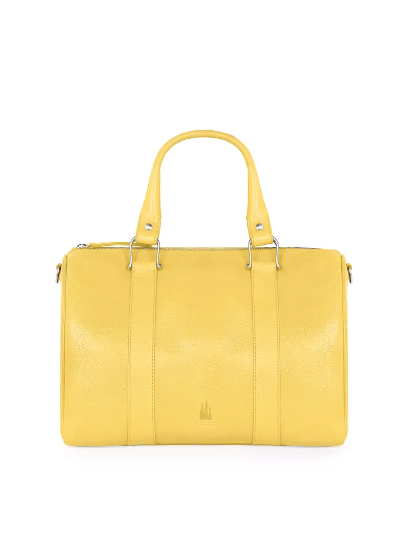 Bauletto In Pelle Zafferano Giallo