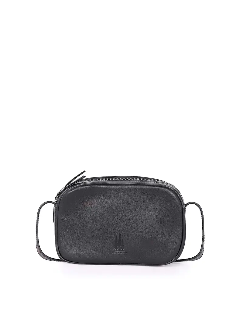 Borsa Doppia Zip Nero