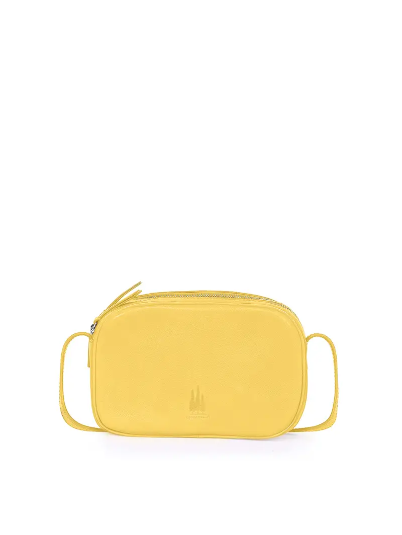Borsa Doppia Zip Zafferano Giallo