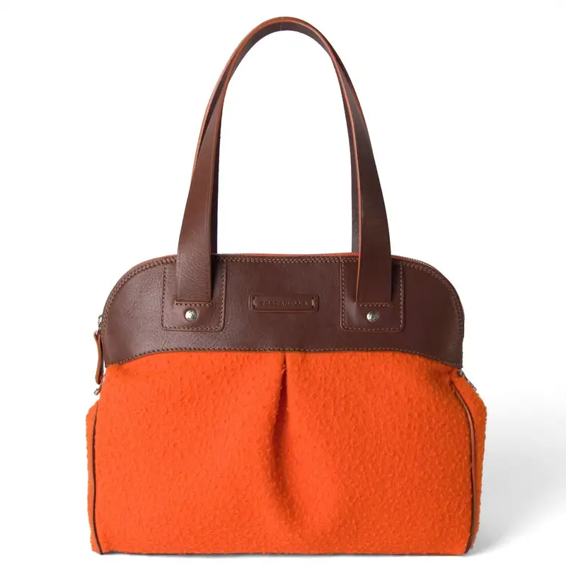 Borsa In Vera Pelle Lana Casentino