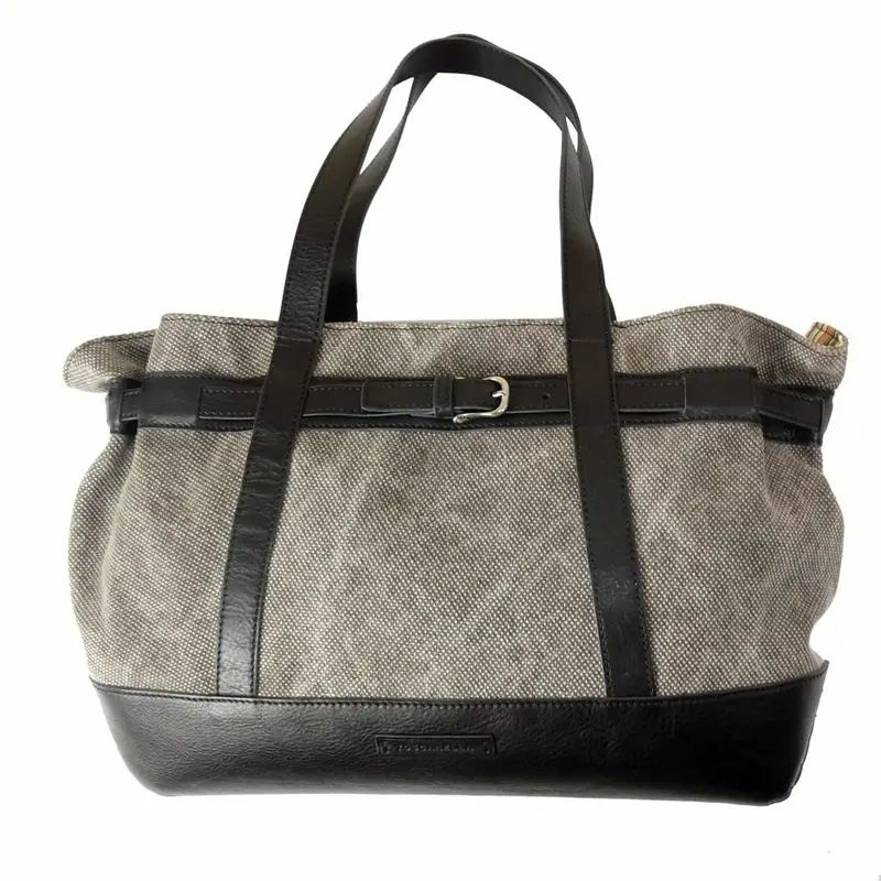 Borsa Shopper In Tessuto Nero