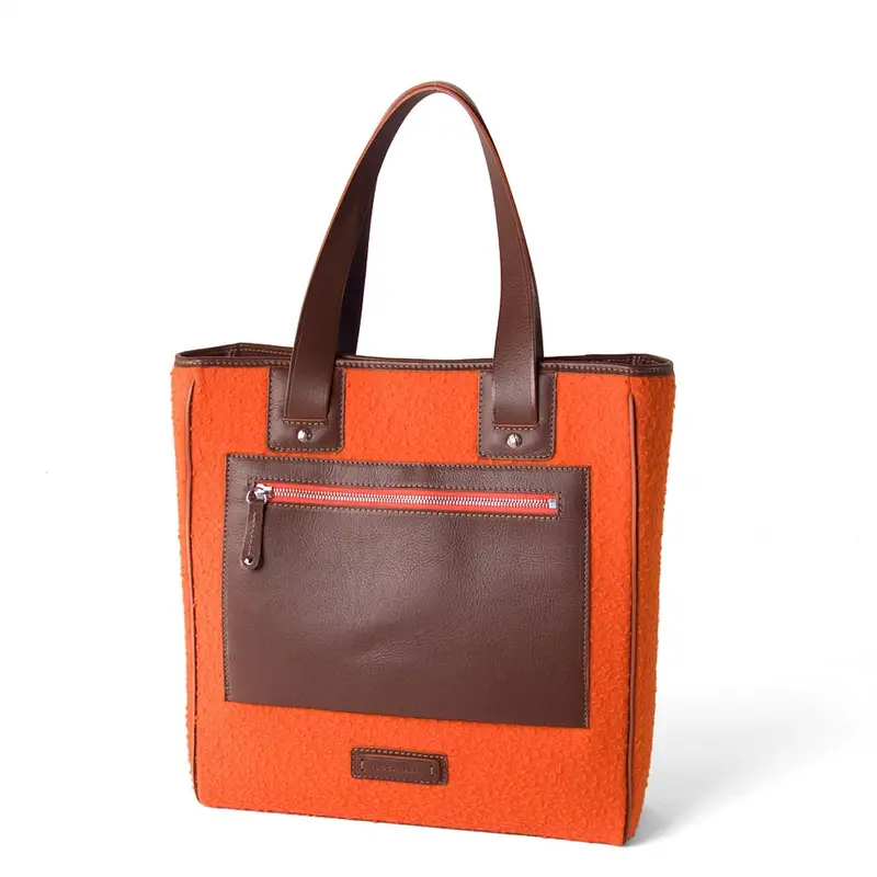 Borsa Shopping Grande Lana Del Casentino Pelle