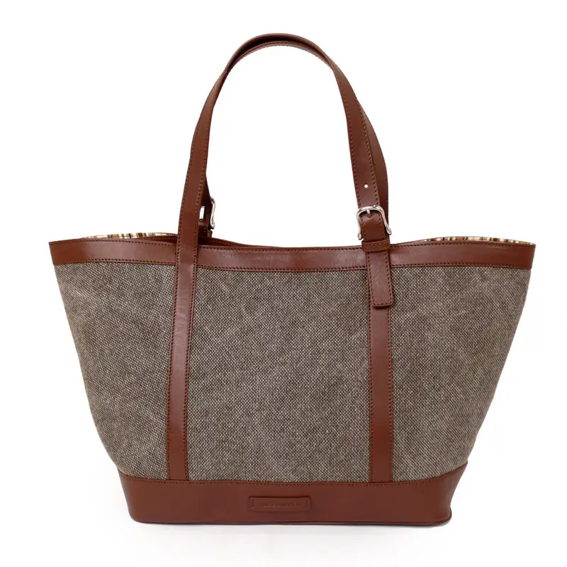 Borsa Shopping Tessuto Moro Marrone