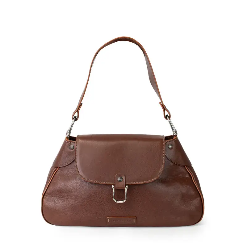 Borsa Spalla Da Donna In Pelle Moro Marrone