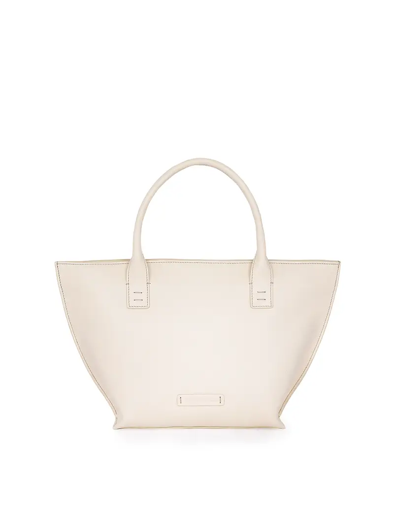 Borsa Tote Media Avorio Bianco