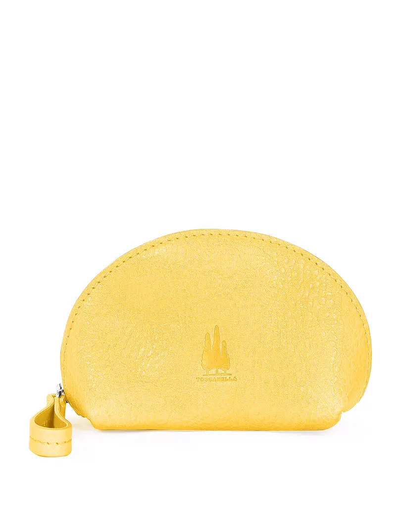 Organizer Mezzaluna In Pelle Zafferano