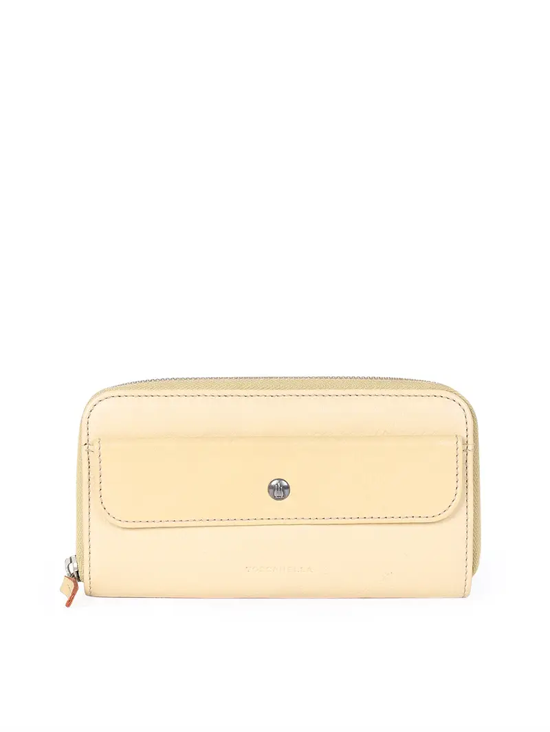 Portafoglio Multi-sezione Crema Bianco