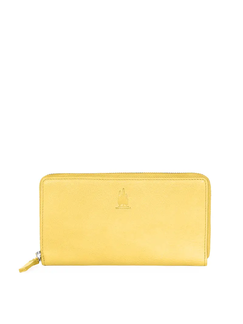 Portafoglio Zip Around Zafferano Giallo