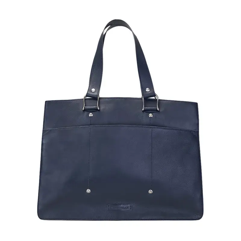 Shopper In Pelle Blu