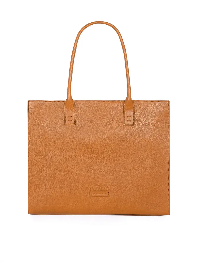 Shopper Liscia Tabacco Marrone