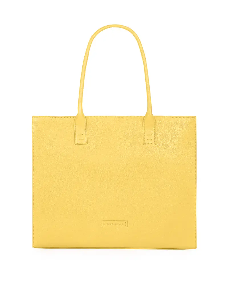 Shopper Liscia Zafferano Giallo