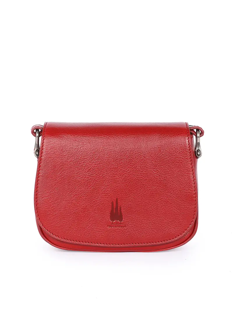 Tracolla In Pelle Color Rosso