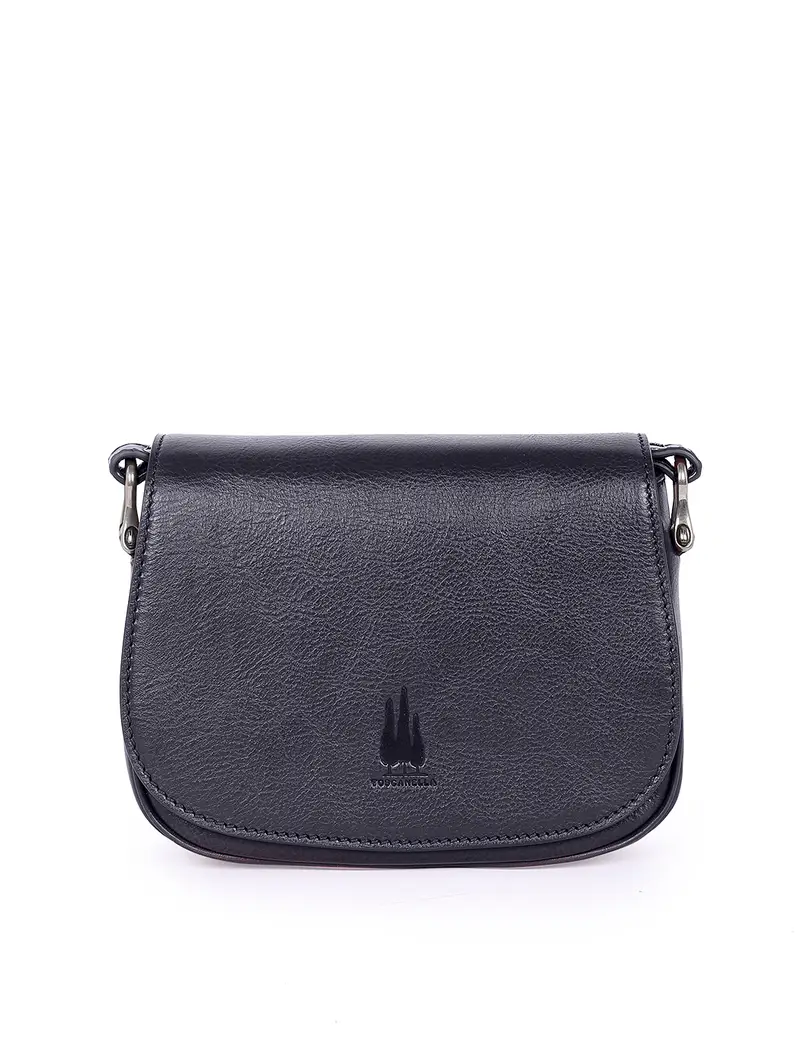 Tracolla Messenger In Pelle Color Blu