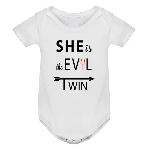 Body neonato gemello cattivo giusto