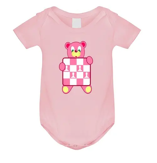 Body neonato orsacchiotto con gli scacchi