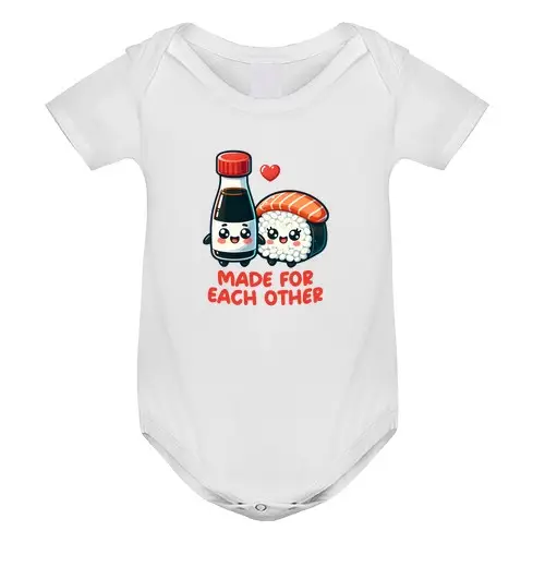 Body neonato Sushi e salsa di soia kawaii