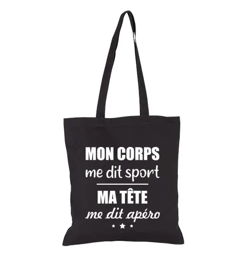 Borsa di tela aperitivo sport umorismo al trendy quo