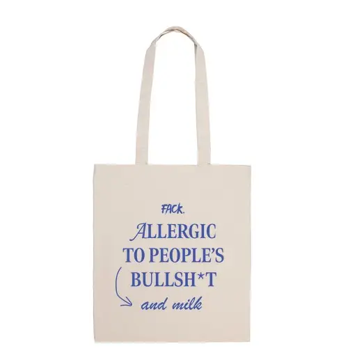 Borsa di tela borsa di tela allergica al latte
