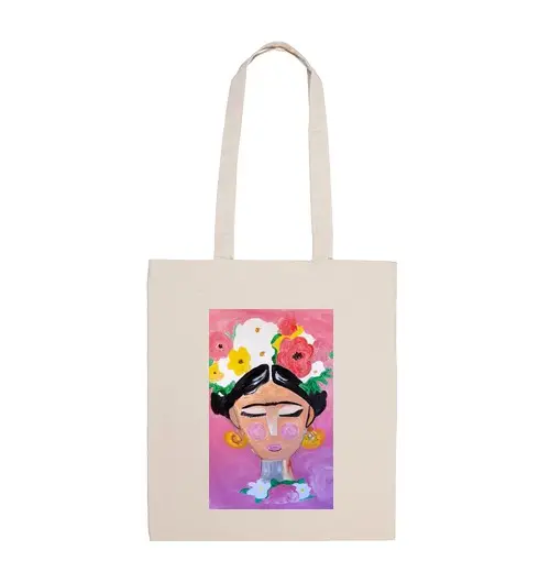 Borsa di tela borsa fiori per ana barranco pinto