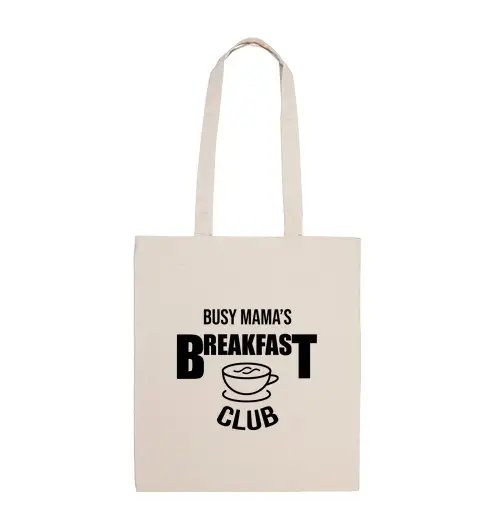 Borsa di tela club per la colazione occupato ma più