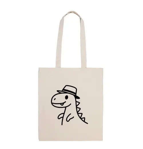 Borsa di tela dinosauro trendy e dinosauro saury