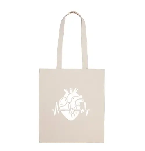 Borsa di tela elettrocardiogramma cardiaco ventricoli