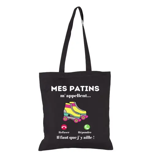 Borsa di tela i miei pattini mi chiamano umorismo sui
