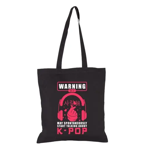 Borsa di tela k pop kpop che dice divertente