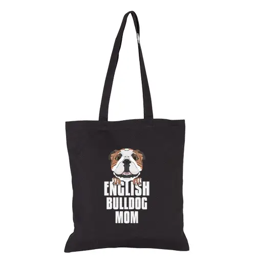 Borsa di tela mamma bulldog inglese mamma cane