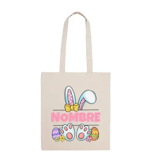 Borsa di tela nome del coniglietto di pasqua
