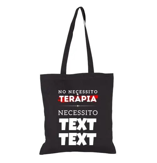 Borsa di tela non ho bisogno della terapia con i gatti - personalizzabile - wh