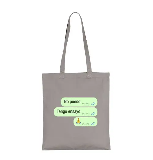 Borsa di tela Non posso ho le prove
