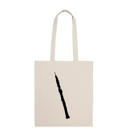 Borsa di tela oboe in ombra nera